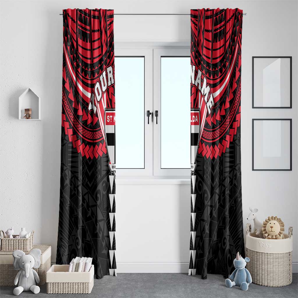 Personalized St Kilda Saints Window Curtain Polynesian Tribal Pattern Heritage Football