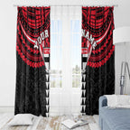 Personalized St Kilda Saints Window Curtain Polynesian Tribal Pattern Heritage Football