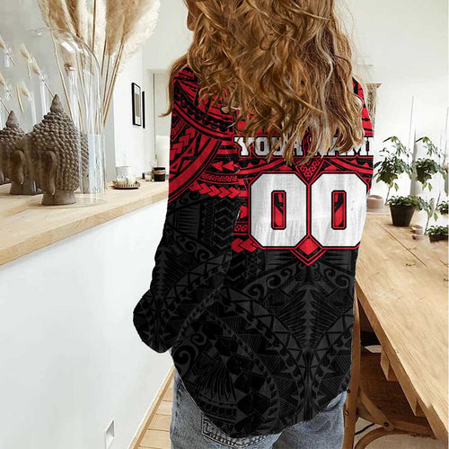 Personalized St Kilda Saints Women Casual Shirt Polynesian Tribal Pattern Heritage Football