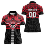 Personalized St Kilda Saints Women Polo Shirt Polynesian Tribal Pattern Heritage Football