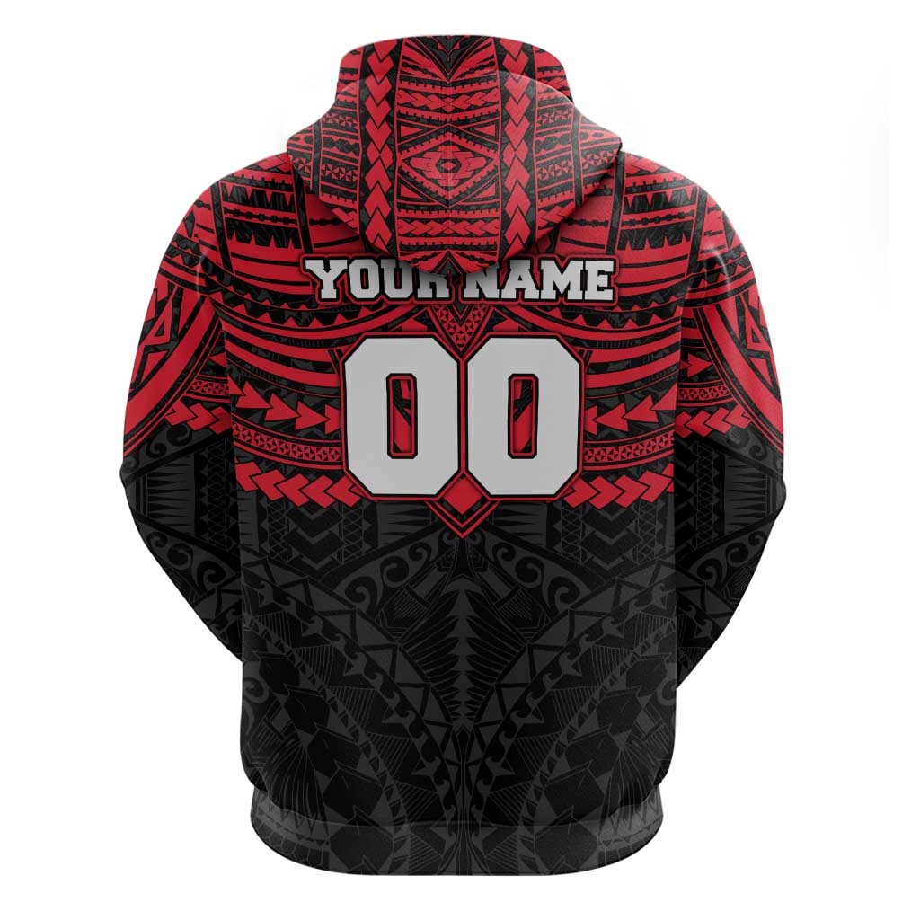 Personalized St Kilda Saints Zip Hoodie Polynesian Tribal Pattern Heritage Football