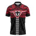 Personalized St Kilda Saints Zipper Polo Shirt Polynesian Tribal Pattern Heritage Football