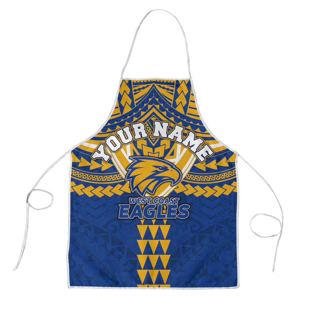 Personalized West Coast Eagles Apron Polynesian Tribal Pattern Heritage Football