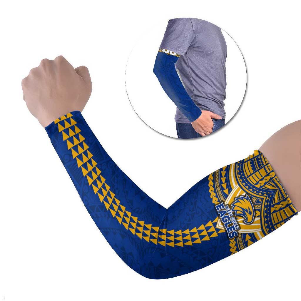 Personalized West Coast Eagles Arm Sleeves Polynesian Tribal Pattern Heritage Football