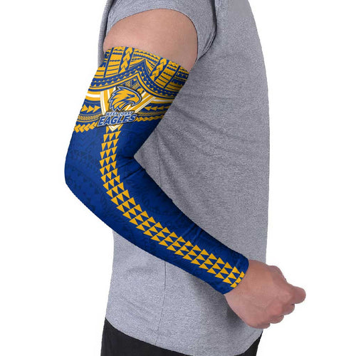 Personalized West Coast Eagles Arm Sleeves Polynesian Tribal Pattern Heritage Football