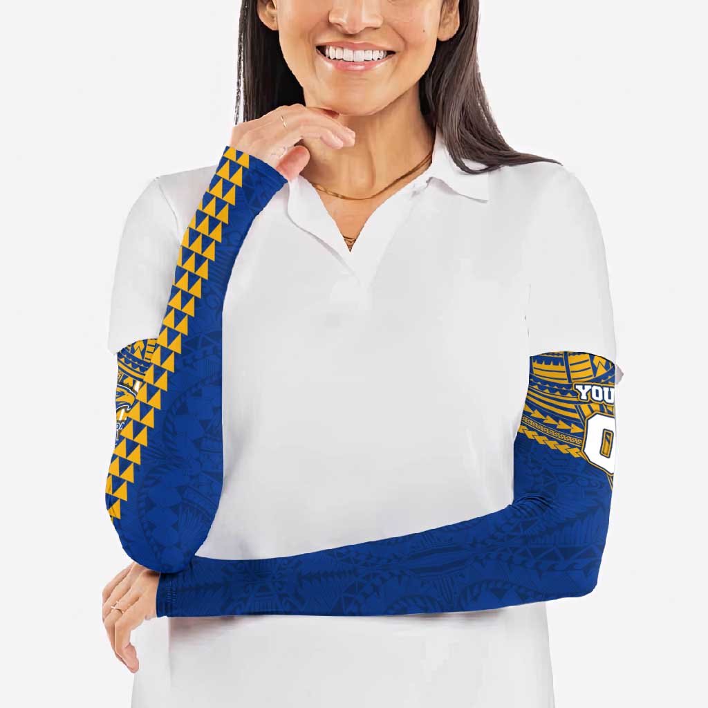 Personalized West Coast Eagles Arm Sleeves Polynesian Tribal Pattern Heritage Football