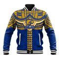 Personalized West Coast Eagles Baseball Jacket Polynesian Tribal Pattern Heritage Football