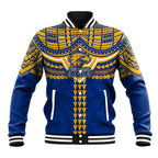 Personalized West Coast Eagles Baseball Jacket Polynesian Tribal Pattern Heritage Football