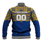 Personalized West Coast Eagles Baseball Jacket Polynesian Tribal Pattern Heritage Football
