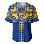 Personalized West Coast Eagles Baseball Jersey Polynesian Tribal Pattern Heritage Football