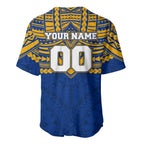 Personalized West Coast Eagles Baseball Jersey Polynesian Tribal Pattern Heritage Football
