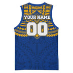 Personalized West Coast Eagles Basketball Jersey Polynesian Tribal Pattern Heritage Football