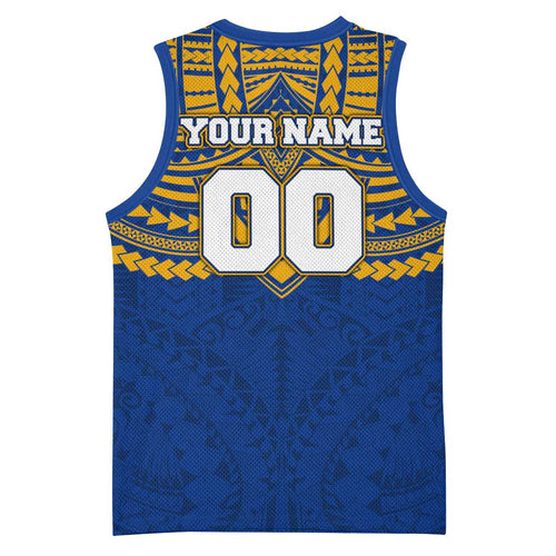 Personalized West Coast Eagles Basketball Jersey Polynesian Tribal Pattern Heritage Football