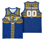 Personalized West Coast Eagles Basketball Jersey Polynesian Tribal Pattern Heritage Football
