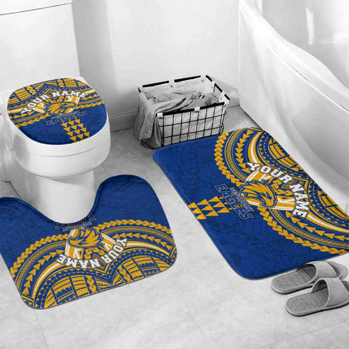 Personalized West Coast Eagles Bathroom Set Polynesian Tribal Pattern Heritage Football