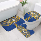 Personalized West Coast Eagles Bathroom Set Polynesian Tribal Pattern Heritage Football
