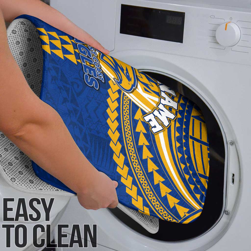Personalized West Coast Eagles Bathroom Set Polynesian Tribal Pattern Heritage Football