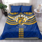 Personalized West Coast Eagles Bedding Set Polynesian Tribal Pattern Heritage Football