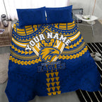 Personalized West Coast Eagles Bedding Set Polynesian Tribal Pattern Heritage Football