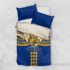 Personalized West Coast Eagles Bedding Set Polynesian Tribal Pattern Heritage Football