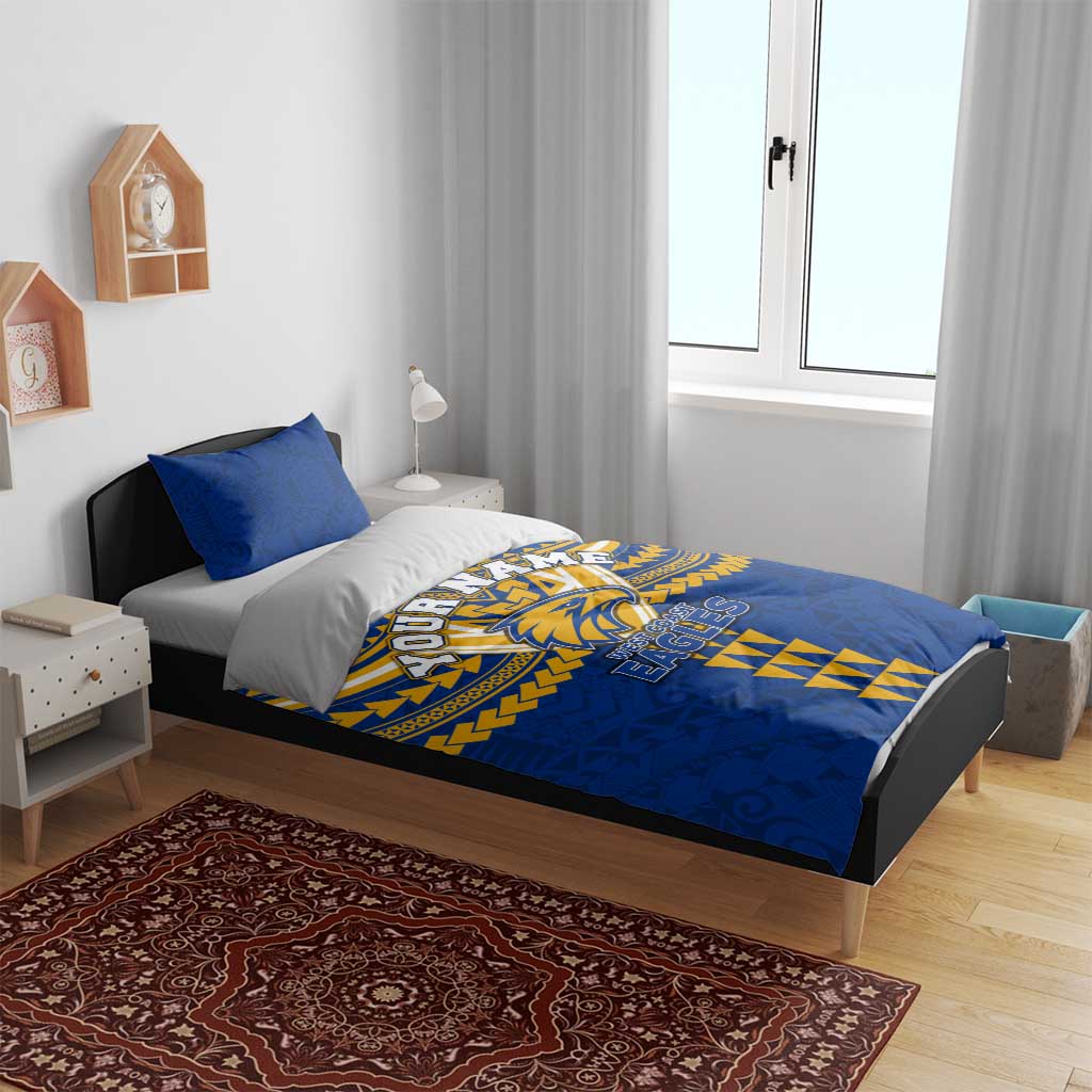 Personalized West Coast Eagles Bedding Set Polynesian Tribal Pattern Heritage Football