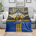 Personalized West Coast Eagles Blanket Polynesian Tribal Pattern Heritage Football