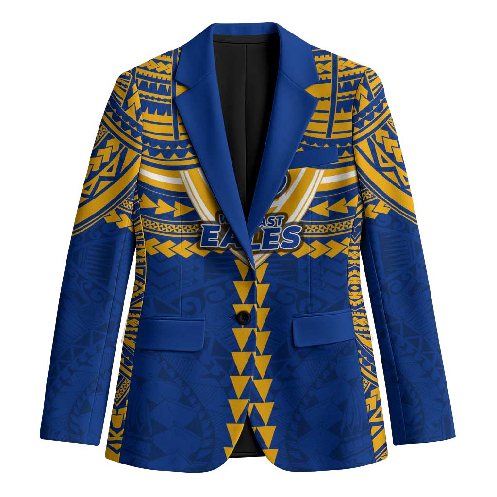 Personalized West Coast Eagles Blazer Polynesian Tribal Pattern Heritage Football