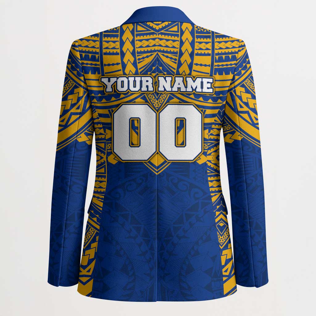 Personalized West Coast Eagles Blazer Polynesian Tribal Pattern Heritage Football