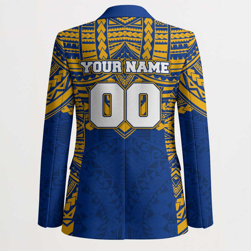 Personalized West Coast Eagles Blazer Polynesian Tribal Pattern Heritage Football