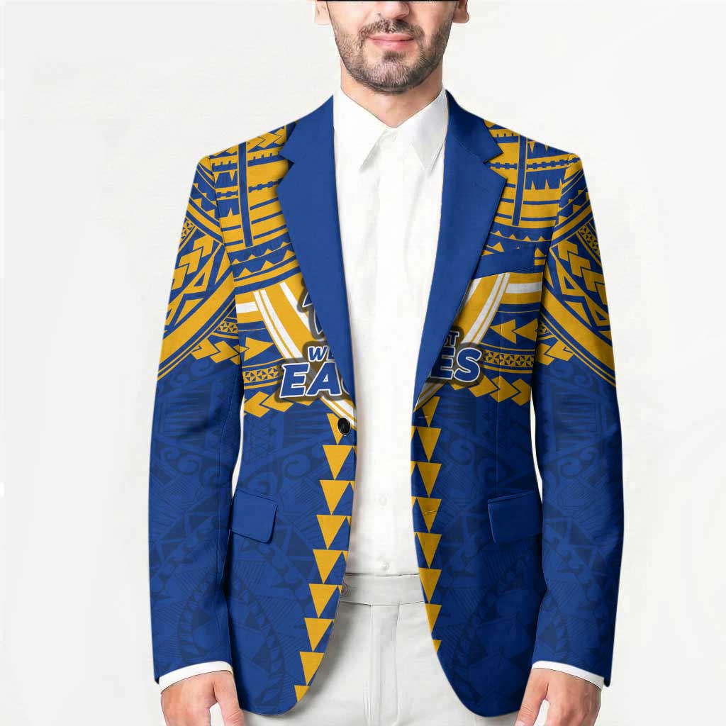 Personalized West Coast Eagles Blazer Polynesian Tribal Pattern Heritage Football