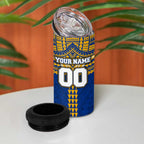 Personalized West Coast Eagles 4 in 1 Can Cooler Tumbler Polynesian Tribal Pattern Heritage Football