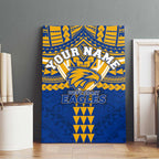 Personalized West Coast Eagles Canvas Wall Art Polynesian Tribal Pattern Heritage Football