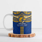 Personalized West Coast Eagles Ceramic Mug Polynesian Tribal Pattern Heritage Football