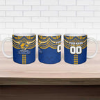 Personalized West Coast Eagles Ceramic Mug Polynesian Tribal Pattern Heritage Football