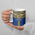 Personalized West Coast Eagles Ceramic Mug Polynesian Tribal Pattern Heritage Football
