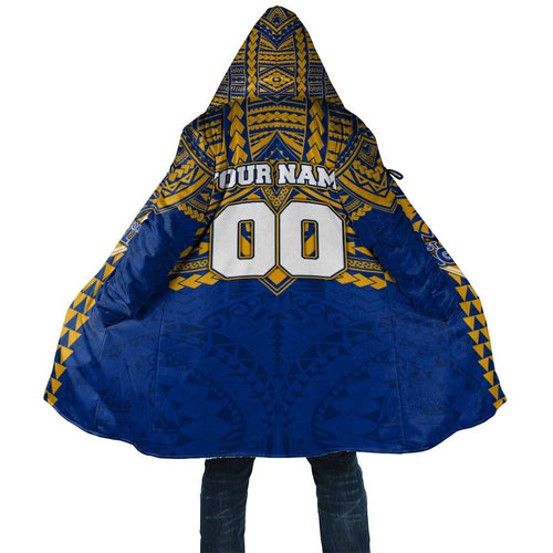 Personalized West Coast Eagles Cloak Polynesian Tribal Pattern Heritage Football