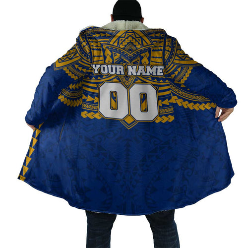 Personalized West Coast Eagles Cloak Polynesian Tribal Pattern Heritage Football