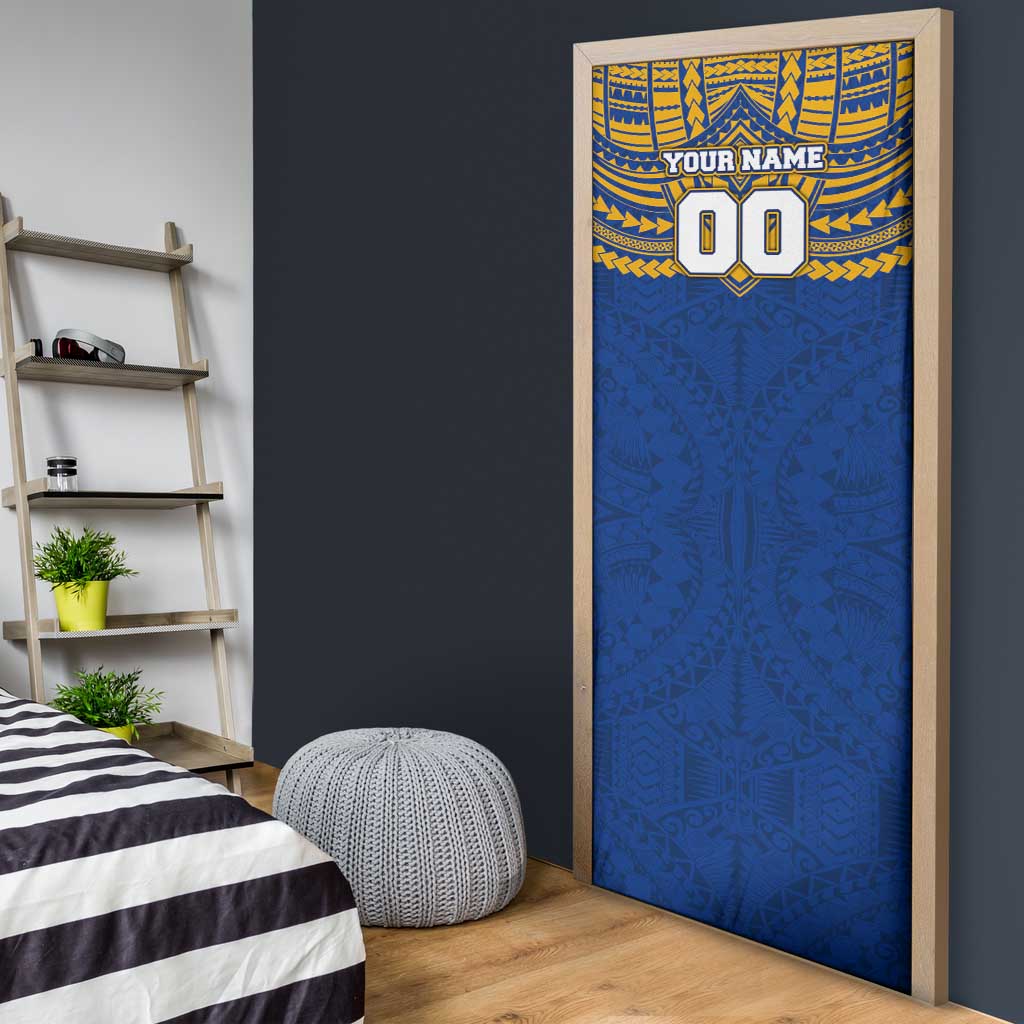 Personalized West Coast Eagles Door Cover Polynesian Tribal Pattern Heritage Football