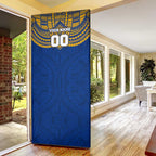 Personalized West Coast Eagles Door Cover Polynesian Tribal Pattern Heritage Football