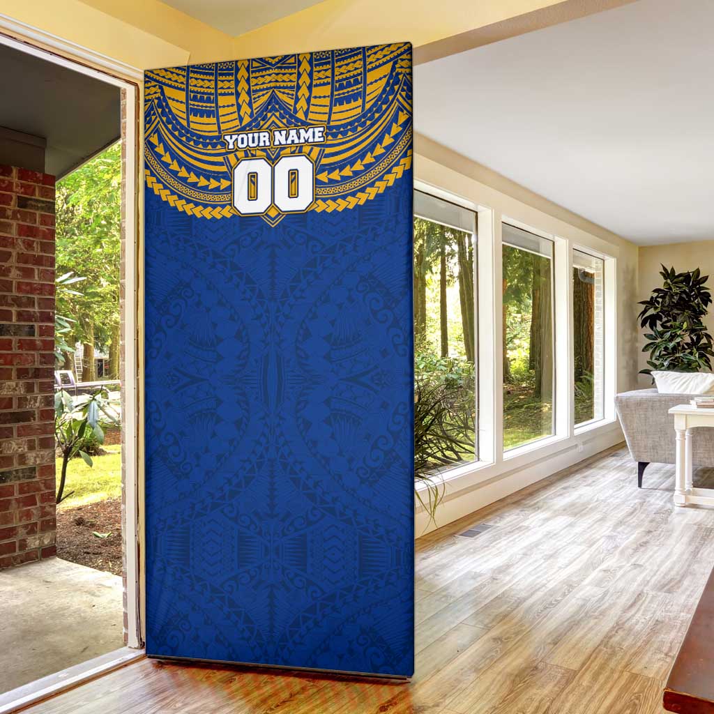 Personalized West Coast Eagles Door Cover Polynesian Tribal Pattern Heritage Football
