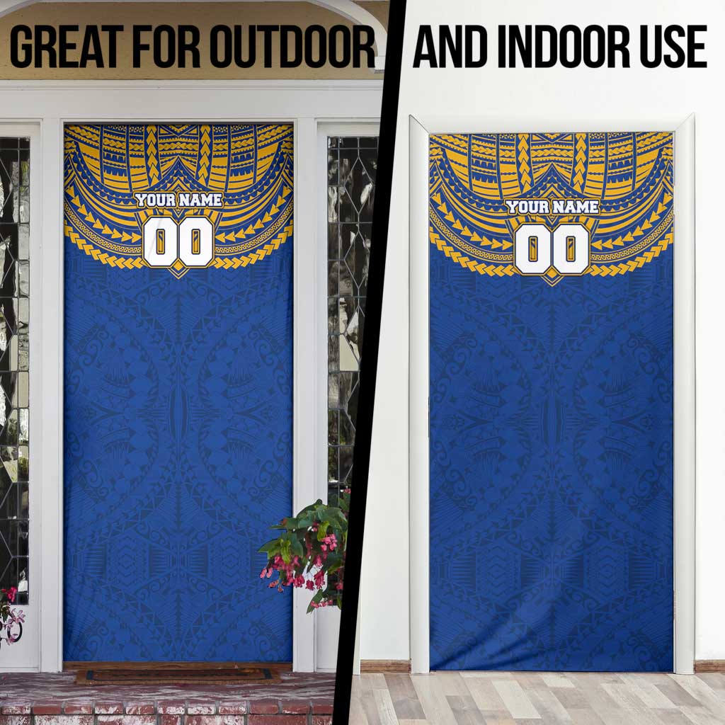 Personalized West Coast Eagles Door Cover Polynesian Tribal Pattern Heritage Football