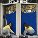 Personalized West Coast Eagles Door Cover Polynesian Tribal Pattern Heritage Football