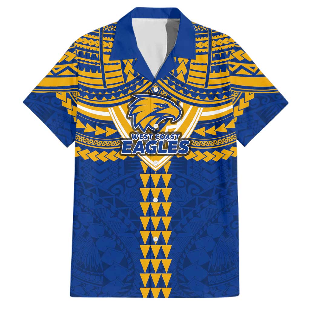 Personalized West Coast Eagles Family Matching Mermaid Dress and Hawaiian Shirt Polynesian Tribal Pattern Heritage Football