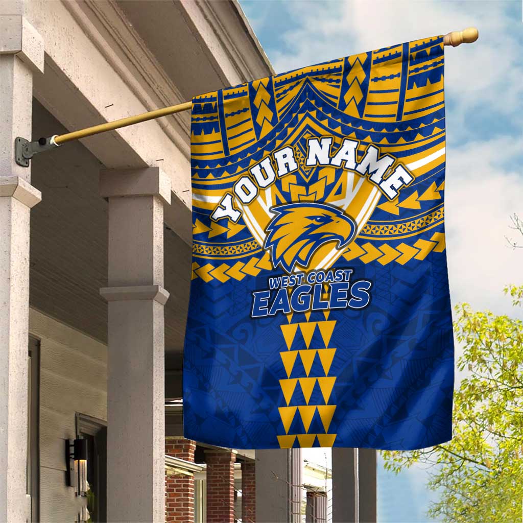Personalized West Coast Eagles Garden Flag Polynesian Tribal Pattern Heritage Football