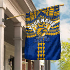Personalized West Coast Eagles Garden Flag Polynesian Tribal Pattern Heritage Football