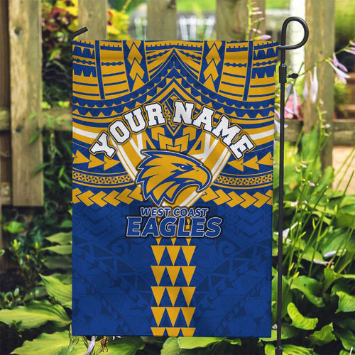 Personalized West Coast Eagles Garden Flag Polynesian Tribal Pattern Heritage Football