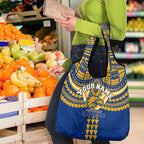 Personalized West Coast Eagles Grocery Bag Polynesian Tribal Pattern Heritage Football