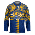 Personalized West Coast Eagles Hockey Jersey Polynesian Tribal Pattern Heritage Football
