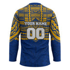 Personalized West Coast Eagles Hockey Jersey Polynesian Tribal Pattern Heritage Football