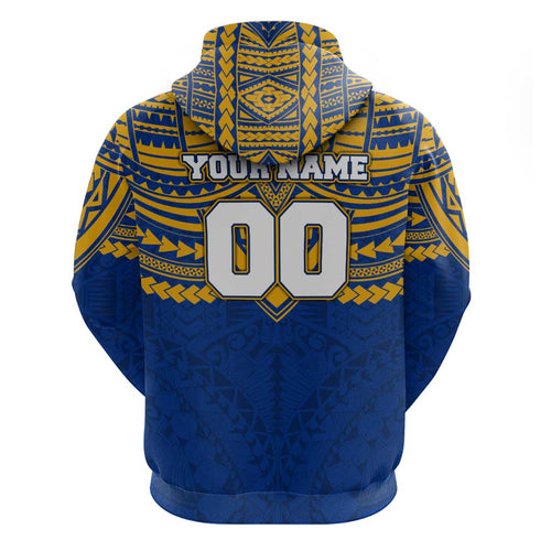 Personalized West Coast Eagles Hoodie Polynesian Tribal Pattern Heritage Football